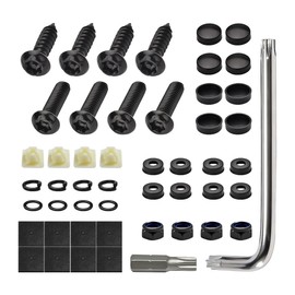 MUQIDA Anti Theft License Plate Screws, Mounting Hardware Kit with Wrench Nuts Washers for Car Tag Frame, Stainless Steel Security Tamper Proof Fasteners for License Plates Frames