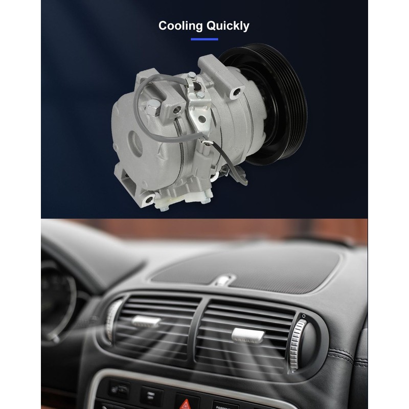 ECCPP A/C Compressor with Clutch 2000-2005 Fit for Toyota Celica