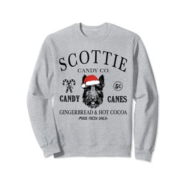 Funny Santa Scottish Terrier Mom Christmas Vintage Holiday Sweatshirt