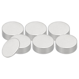 PATIKIL 44 Pcs Metal Stamping Blanks, 21mm Round Stamping Name Tags Stainless Steel Blanks Metal Plate Disc Circle for Laser Engraving Stamping Dog Tags Keychain Making