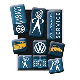Nostalgic-Art 83081 Volkswagen - VW Service, Magnet Set (9pcs)