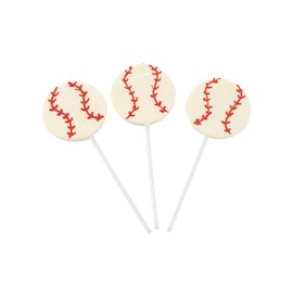 Baseball Shaped Suckers (12 individually wrapped lollipops) Sports Party Candy
