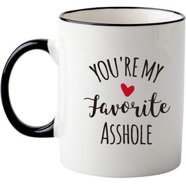 Gag Gifts For Men-You're My Favorite Coffee mugs- Unique Valentine's Day Birthday Gag Gift for Boyfriend him Husband Naughty Gift Ideas