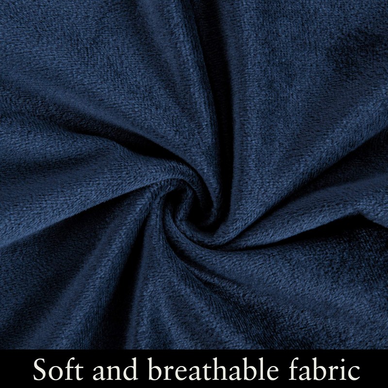 FLXXIE 2 Pack King Zipped Velvet Pillowcases, Soft and Cozy