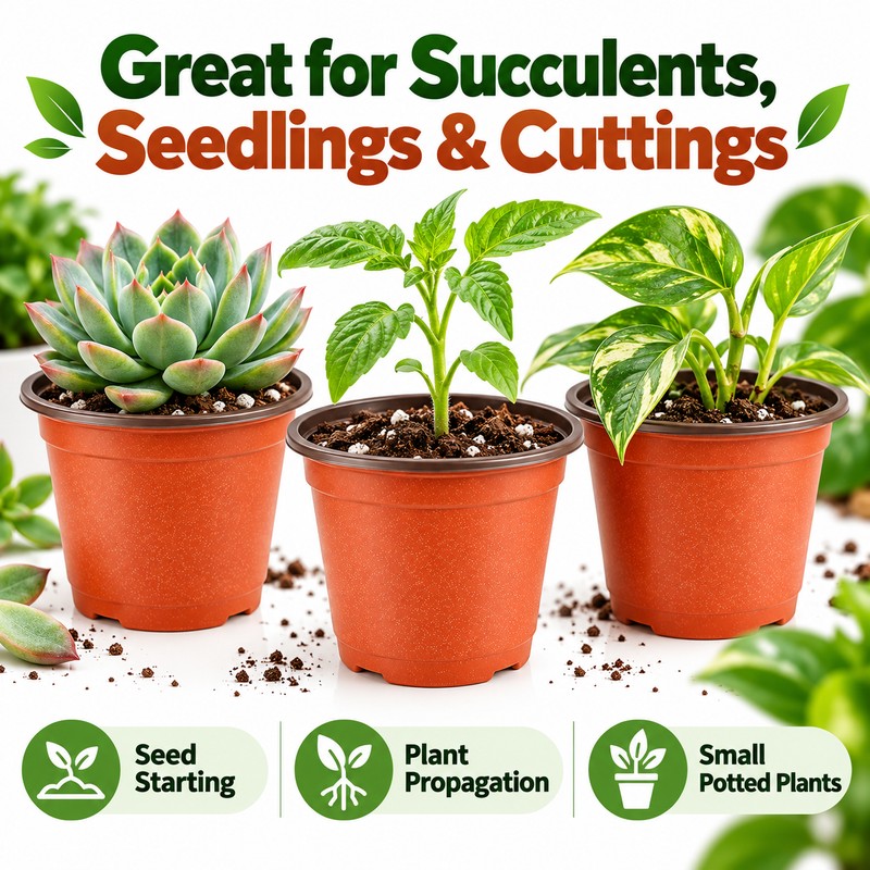 75-150 Pack Flexible Nursery Pots for Seed Starting – Soft