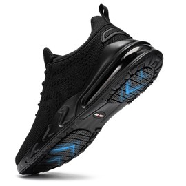 LARNMERN Wide Mens Non Slip Shoes Walking Water Resistant Food Service Chef Kitchen Work Slip Resistant Trainers Air Slip-on Sneakers, Black 10W