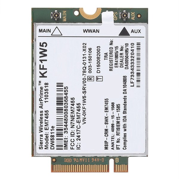 Wireless Module Card, Replacement Wireless EM7455 for DW5811e 4G LTE