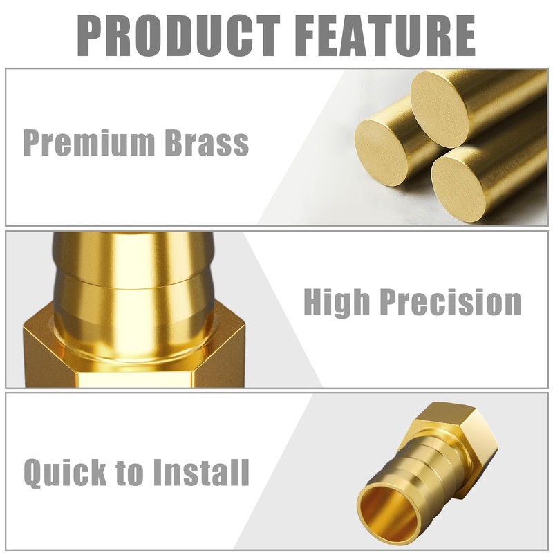 Atisite Brass Hose Nozzle 19 mm Barb x 3/4 Inch