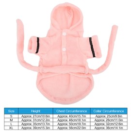 Dog Bathrobe Towel, Drying Coat With Waistband, Pink Pet Hooded Robe, Puppy Pajama for Drying (M)