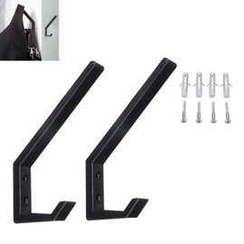 FASTROHY 4Pcs Motorcycle Helmet Holder Jacket Hanger Hook Motorbike Wall Mount Rack Stand, Black