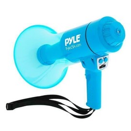Pyle Waterproof Megaphone PA Bullhorn Speaker with Siren Alarm & LED Light