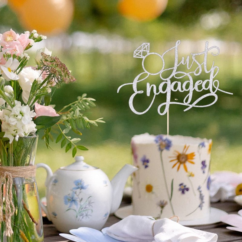 Sodasos Just Engaged - Decoración de pastel para decoración de