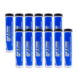 Nitro Lubricants Red Lithium Complex Grease – 14oz Tube for Automotive, Racing, Marine & Off-Road Use – Heavy-Duty, Extreme-Pressure, Multi-Purpose Grease, NLGI #2 (12-Pack)
