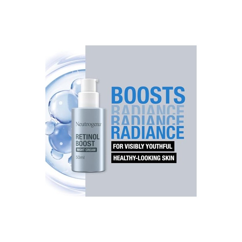 Neutrogena Retinol Boost Night Face Cream (1x 50ml), Lightweight Night-Time