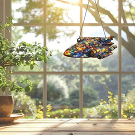 Interstellar Cruiser Ornaments Acrylic Window Hanging - Gifts for Interstellar Cruiser Lovers - Interstellar Cruiser Decor - Interstellar Cruiser Christmas Decorations