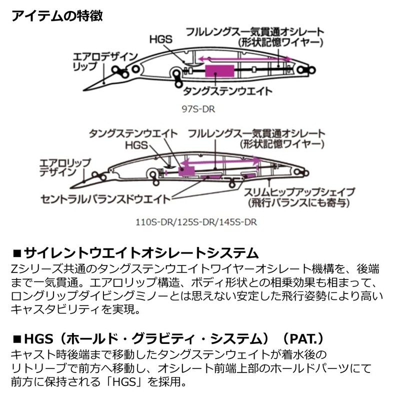 Daiwa 97SDR Sea Bass Lure Set Upper Throat Mat C
