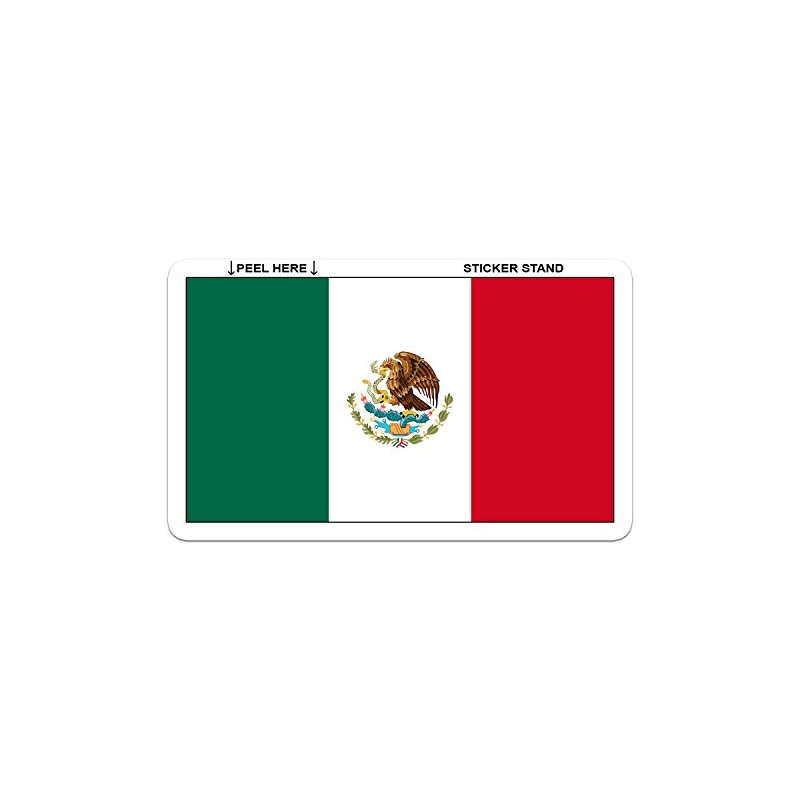 Mexico Mexican Flag car Bumper Sticker Decal 5" x 3"