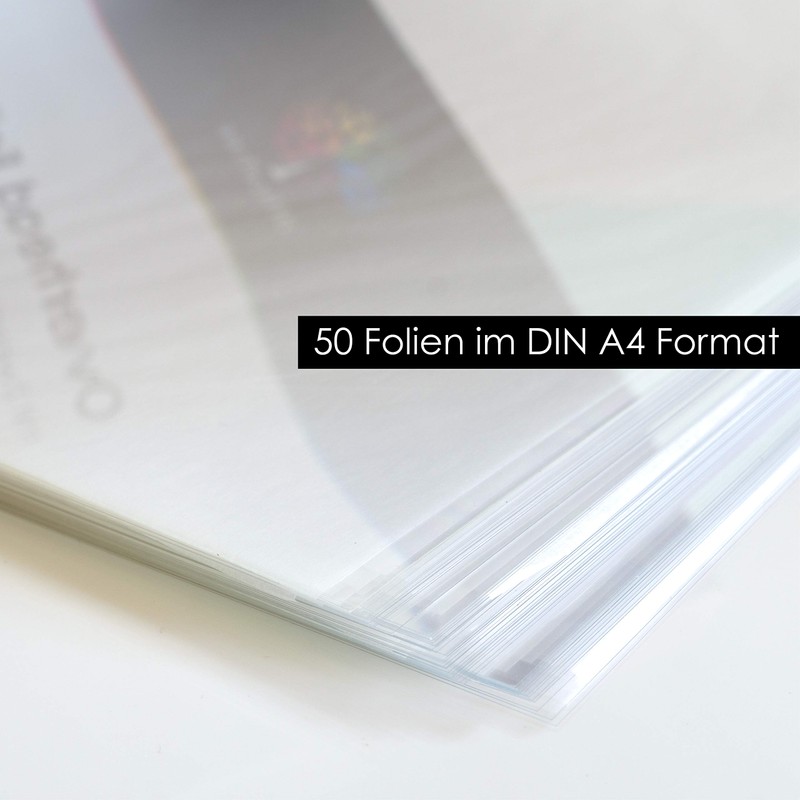 OfficeTree® 50 sheets high quality overhead film DIN A4 transparent