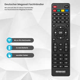 Original Remote Control for Megasat HD 200, HD 310, HD 350, HD 370, HD 390, HD 644, HD 6000, HD 7000 Replacement Remote Control