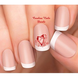 Valentine Day Red Heart Design #4 Nail Nail Art Decals