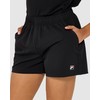 FILA Women's Amy Woven Shorts, Black, Medium