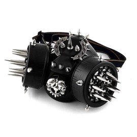 crazy hunter Spikes Steampunk Punk Gas Mask Cool Mens Biker Rock Motorcycel Masque cospaly Mask