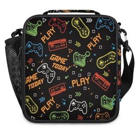 Funky Qiu Insulated Lunch Bag for Women Men - Leakproof Portable Lunchbox Lunch Bag for Kids Meal Prep Container Lunch Cooler for School,Work,Picnic,Travel(Game Controller)