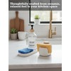 Ceramic Double Sponge Holder with Soap Tray, 2-Slot Countertop Sink