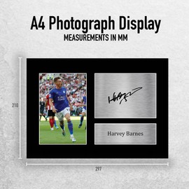 HWC Trading A4 Harvey Barnes Gifts Printed Signed Autograph Picture for Football Fans and Supporters