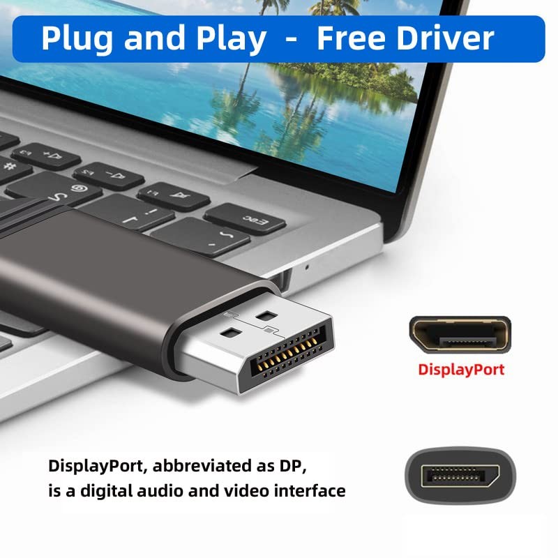 ChenYang DisplayPort to Mini DP DisplayPort Male to Female Adapter