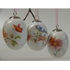 Set of 3 Easter Eggs Easter Decoration Ceramic with Flowers
