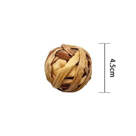 1 Pc Small Animals Play Balls Rolling Activity Chew Toys Natural Rattan Balls Chewing Toy for Rabbit, Chinchilla, Guinea Pigs, Hamsters(Water Hyacinth)