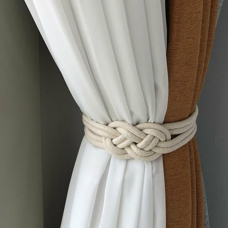 2X Strong Magnetic Curtain Clips Tie Rope Backs Holdbacks Buckle