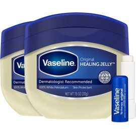 Vaseline 100% Pure Petroleum Jelly Skin Protectant 3.75 oz (Pack of 2)