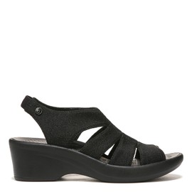 BZees Womens Finale Sandal, Black Shimmer, 6.5 US