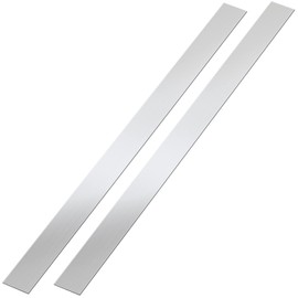2 Pcs Stainless Steel Trim Strips 304 Brushed Stainless Steel Metal Finishing Sheet Metal Gap Strip Filler Trim for Kitchen Tools(1.5 x 30 Inch,Silver)