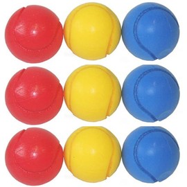eMKay® Small Soft 70mm Tennis Balls (1 pack of 9 Soft Tennis Balls) | Perfect Foam Sponge Ball For Kids' Games