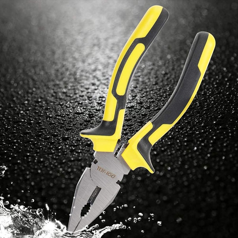 DOWELL Lineman's Pliers - 8 Inch Combination Pliers with Cutter,