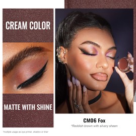 Oulac Matte Eyeshadow Brown Waterproof Eyeliner and Eyeshadow Primer Fine Texture Lasts 16 Hours + Quick Drying Smudge-proof Matte Surface Vegan 06 g (CM06) Fox