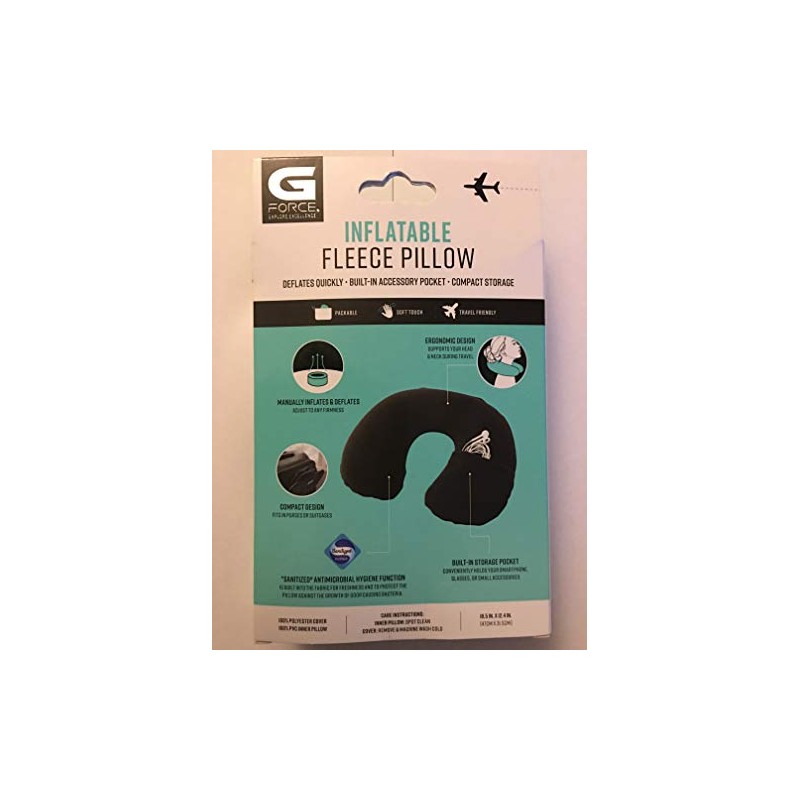 G FORCE Inflatable Fleece Pillow (BLK)