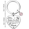HULALA Sister In Law Gifts Heart Keyring For Sister In