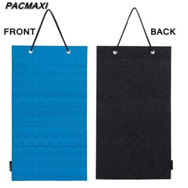 PACMAXI Hanging Brooch Pin Organizer, Display Pins Storage Case, Brooch Collection Storage Holder, Holds Up to 96 Pins.(Not Include Any Accessories) (Blue, Small)