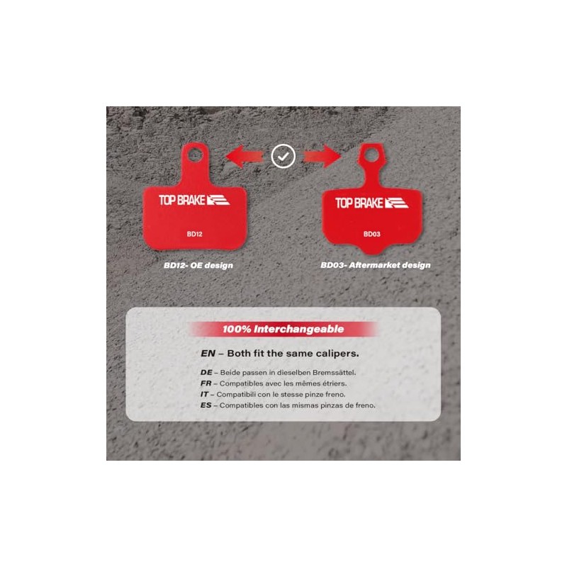 Top Brake 2 Pares de Pastillas de Freno de Disco