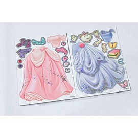 Jumbo Sparking Paper Dolls with Paper Dolls with 2 Dolls Stands, 4 Sheets and 2 Sticker Sheets