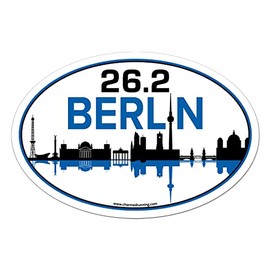 Charmed Running Berlin Marathon 26.2 Skyline Car Magnet…