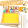 YXSJAS Wooden Sand Writing Tray for Classroom Home School,2 Sets