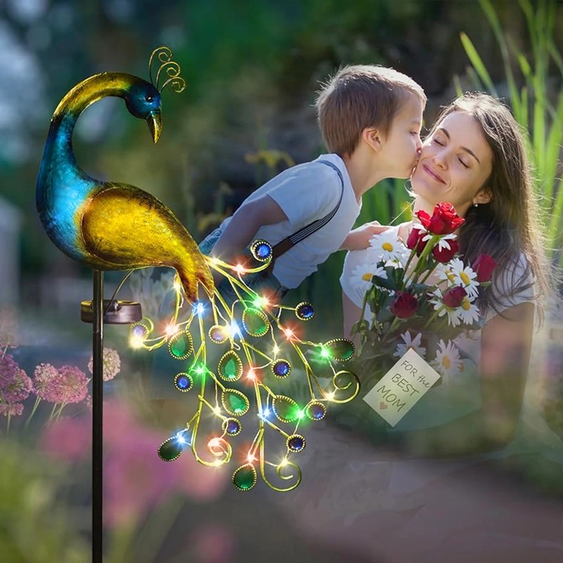 Peacock Solar Garden Light for Outdoor Decor – IP65 LED