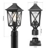 Darkaway Outdoor Post Lights, Aluminum Exterior Post Lantern Light Fixture