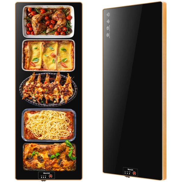 Electric Warming Tray（Extra Long 40”x12”），Food Warmer with Thermostat and Full