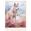 Wolves Delicate Watercolours of Impressive Animals (Desk Calendar 2026 DIN